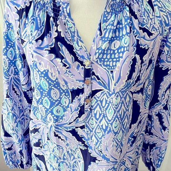 Lilly Pulitzer Elsa Lilac Verbana Pop up Coco Safari Purple Pineapples NWOT - Picture 2 of 10